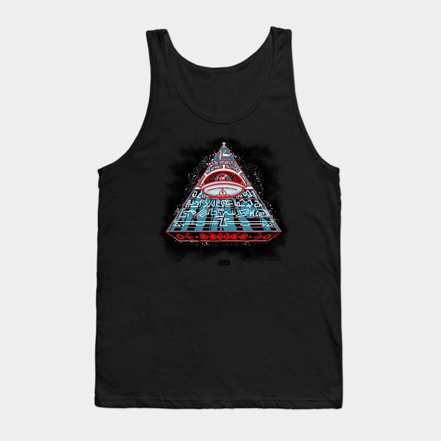 Pyramid Alien Invader Tank Top by Bearded Tales Of Woe